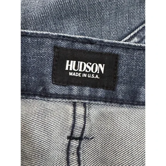 Hudson Jeans Blake Slim Straight Men's Size 34 Zip‎ Roto Medium Wash Denim
